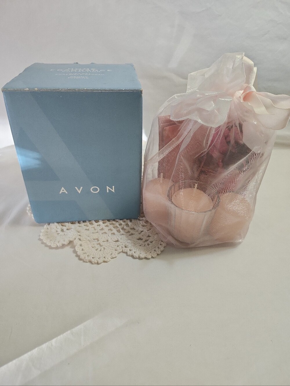 Vintage Avon Peony Home Fragrance Sachet Potpourri Candles Gift Set